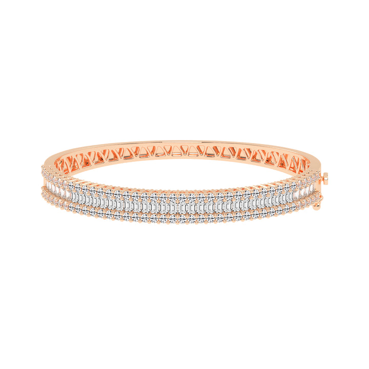 Mylia Three Row Emerald Cut Fancy Lab Diamond Bracelet