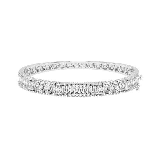Mylia Three Row Emerald Cut Fancy Lab Diamond Bracelet