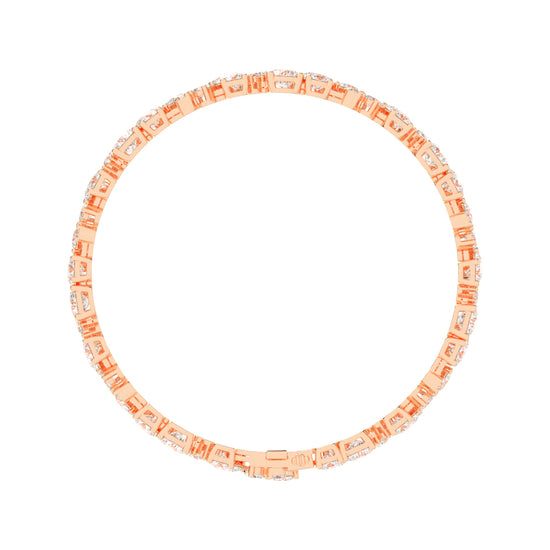 Vion Alternative Two Row Round Cut Fancy Lab Diamond Bracelet