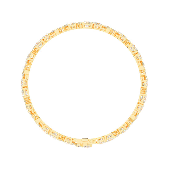 Vion Alternative Two Row Round Cut Fancy Lab Diamond Bracelet