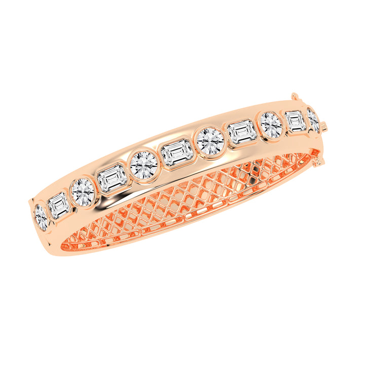 Alera Bezel Set 2Stone Kada Lab Diamond Bracelet