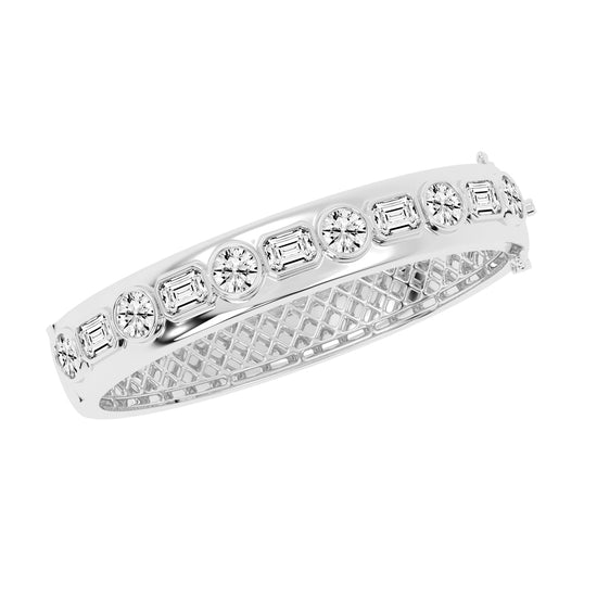 Alera Bezel Set 2Stone Kada Lab Diamond Bracelet
