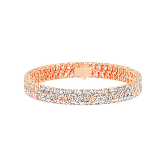 Viera Pear Cut Fancy Lab Diamond Bracelet
