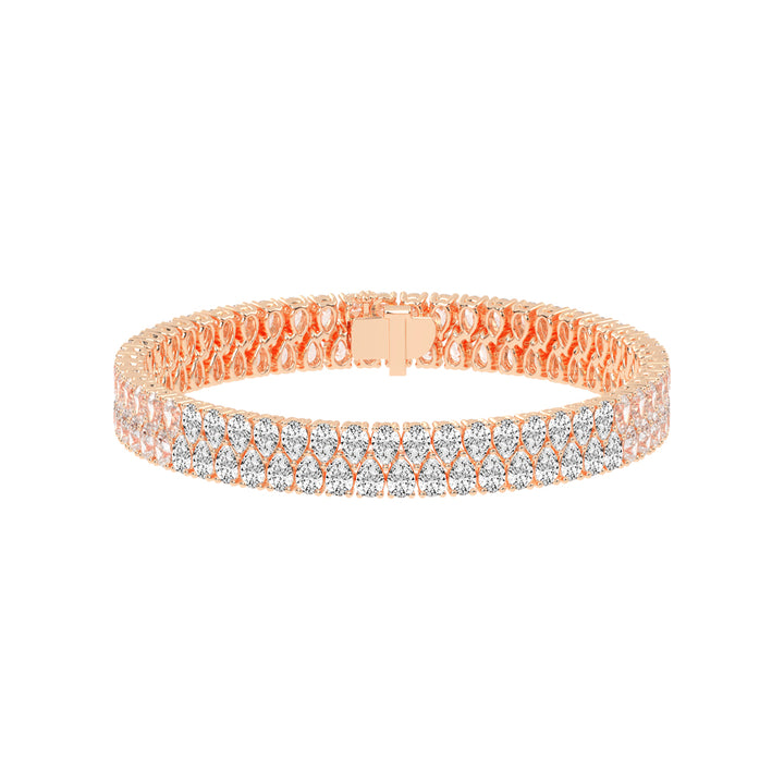 Viera Pear Cut Fancy Lab Diamond Bracelet