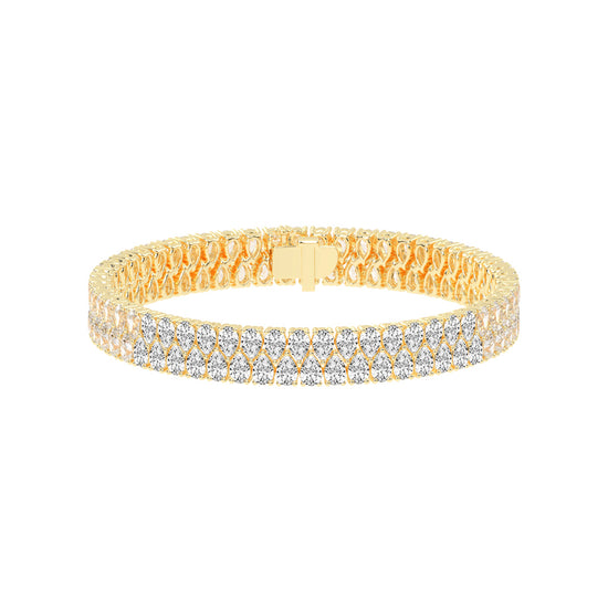 Viera Pear Cut Fancy Lab Diamond Bracelet