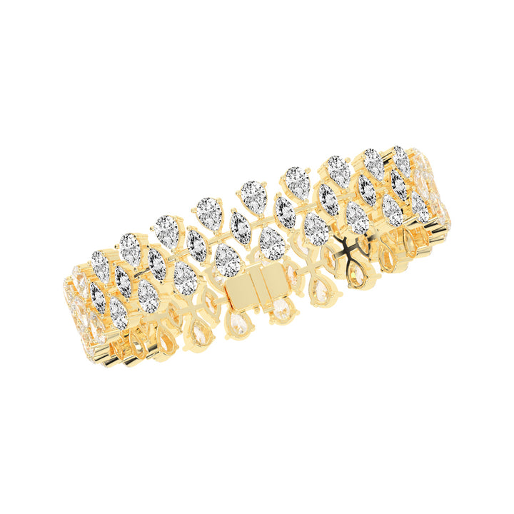 Pear Marquise Interlaced Diamond Statement Bracelet