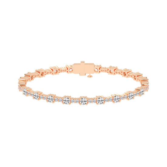 Vellina Round Cut Tennis Lab Diamond Bracelet