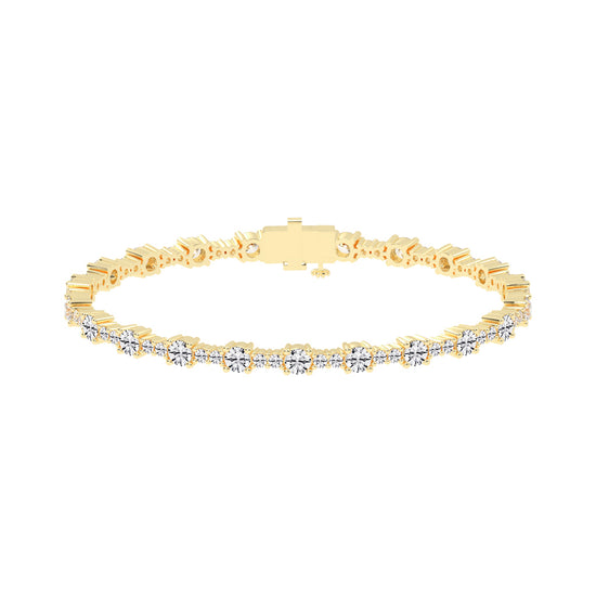 Vellina Round Cut Tennis Lab Diamond Bracelet