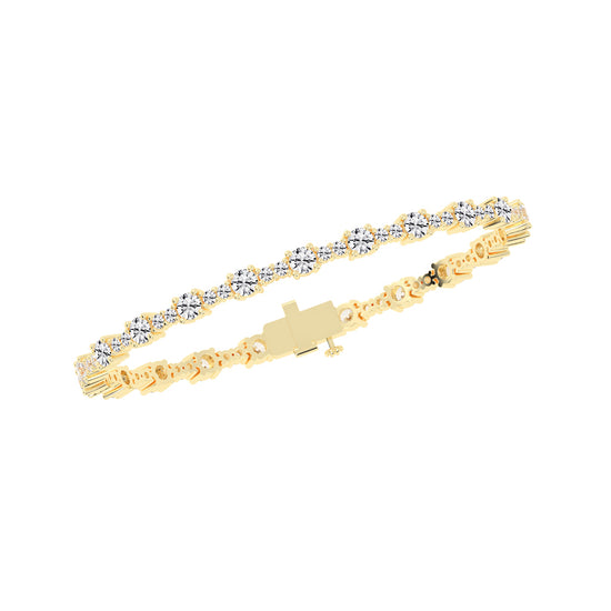 Vellina Round Cut Tennis Lab Diamond Bracelet