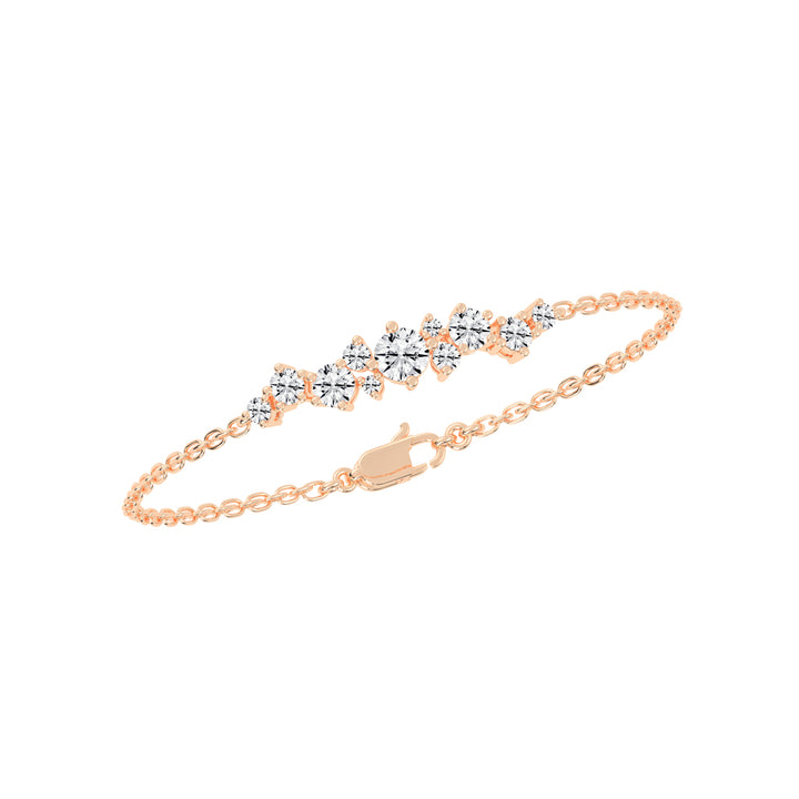 Maren Round Cut Chain Lab Diamond Bracelet