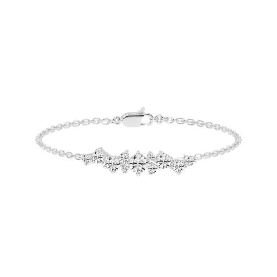 Maren Round Cut Chain Lab Diamond Bracelet