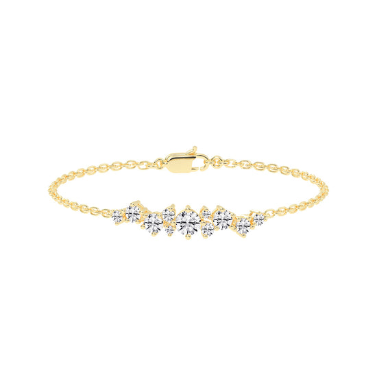 Maren Round Cut Chain Lab Diamond Bracelet