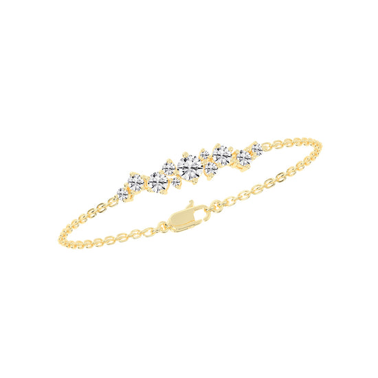 Maren Round Cut Chain Lab Diamond Bracelet