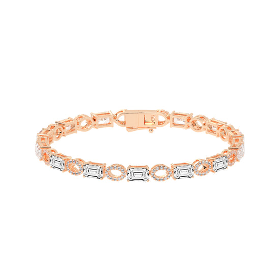 Zeira Emerald Cut Fancy Lab Diamond Bracelet