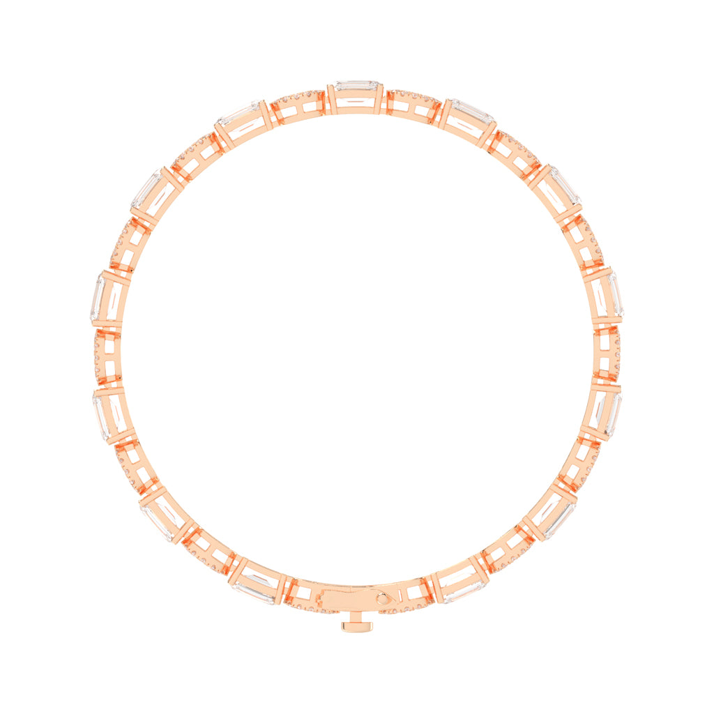 Zeira Emerald Cut Fancy Lab Diamond Bracelet