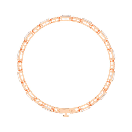Zeira Emerald Cut Fancy Lab Diamond Bracelet