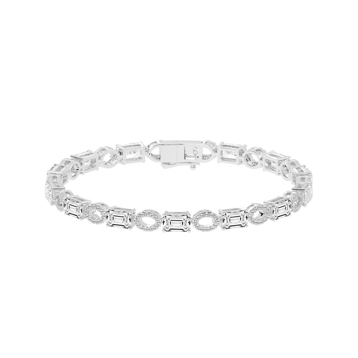 Zeira Emerald Cut Fancy Lab Diamond Bracelet