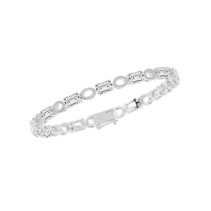 Zeira Emerald Cut Fancy Lab Diamond Bracelet