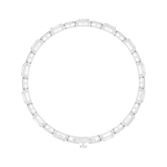 Zeira Emerald Cut Fancy Lab Diamond Bracelet
