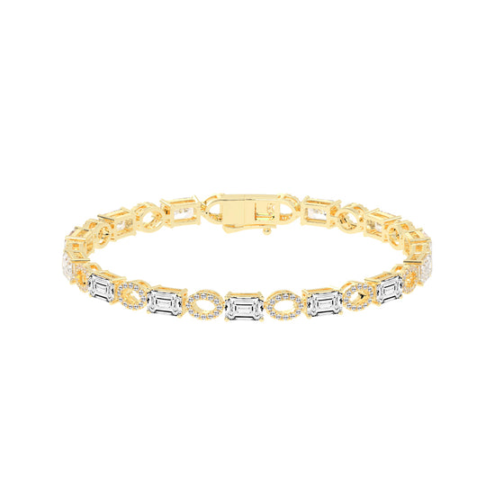 Zeira Emerald Cut Fancy Lab Diamond Bracelet