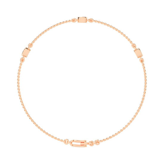 Calla Round Cut Curb Chain Lab Diamond Bracelet