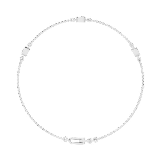 Calla Round Cut Curb Chain Lab Diamond Bracelet