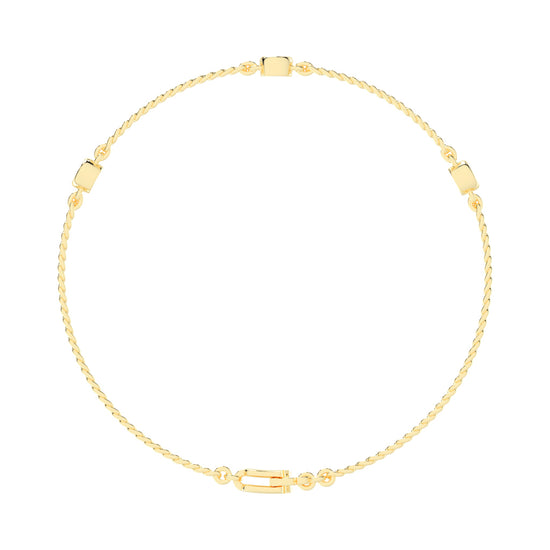 Calla Round Cut Curb Chain Lab Diamond Bracelet