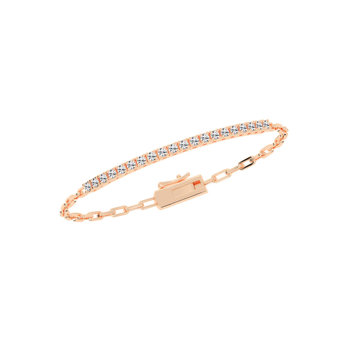 Aisla Round Cut Gauge Wire Chain Lab Diamond Bracelet