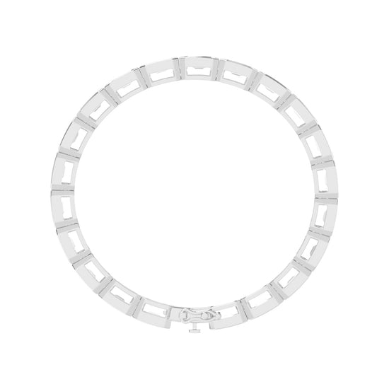 Amara Bezel Set Emerald Tennis Lab Diamond Bracelet