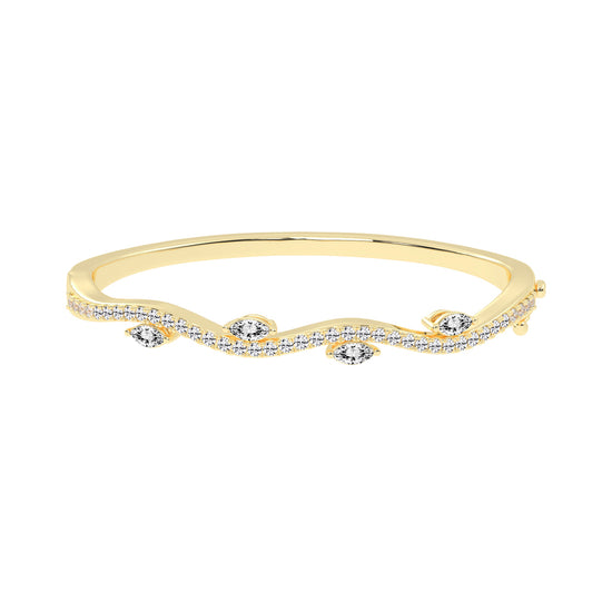 Oriel Marquise Wave Style Kada Lab Diamond Bracelet
