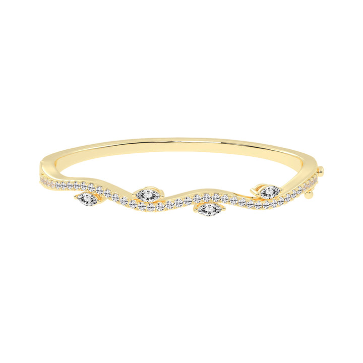 Oriel Marquise Wave Style Kada Lab Diamond Bracelet
