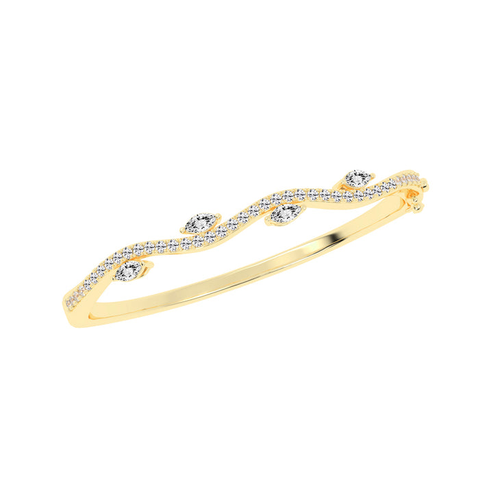 Oriel Marquise Wave Style Kada Lab Diamond Bracelet