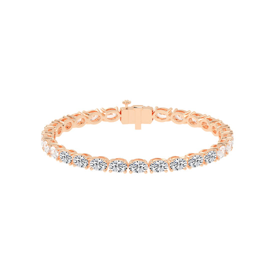 Avari Shared Setting Oval Cut Tennis Lab Diamond Bracelet