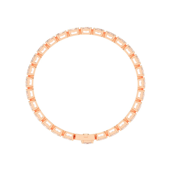 Avari Shared Setting Oval Cut Tennis Lab Diamond Bracelet