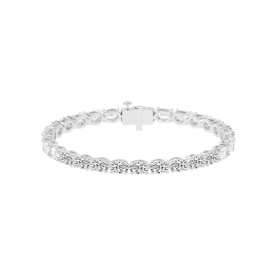 Avari Shared Setting Oval Cut Tennis Lab Diamond Bracelet