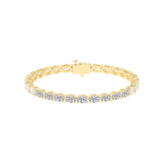 Avari Shared Setting Oval Cut Tennis Lab Diamond Bracelet