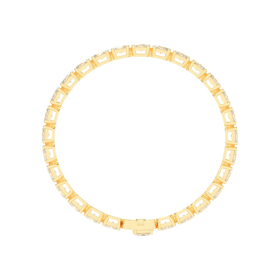 Avari Shared Setting Oval Cut Tennis Lab Diamond Bracelet