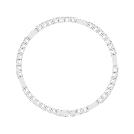 Nixie 6Ct Emerald Cut Fancy Lab Diamond Bracelet