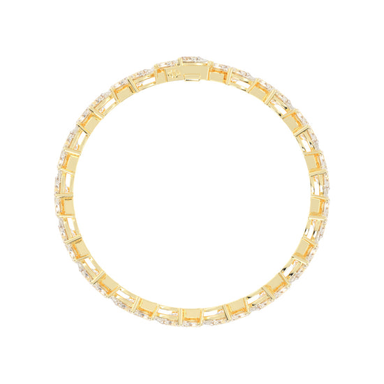 Galya Two Row Pear Cut Fancy Lab Diamond Bracelet