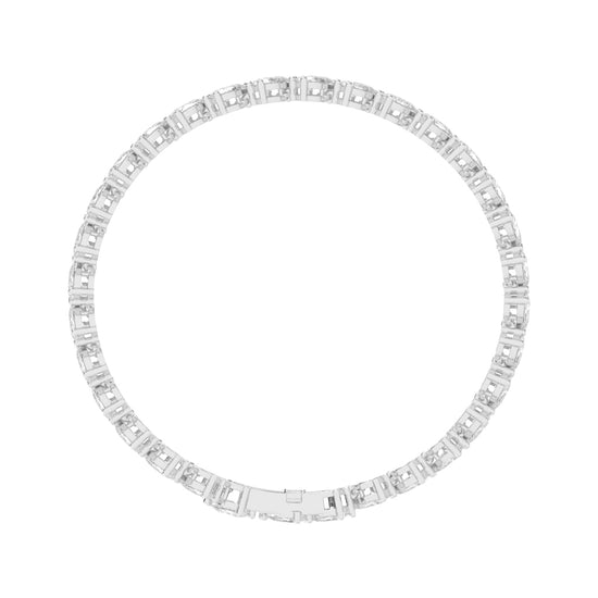 Elyse Two Row Pear Cut Fancy Lab Diamond Bracelet