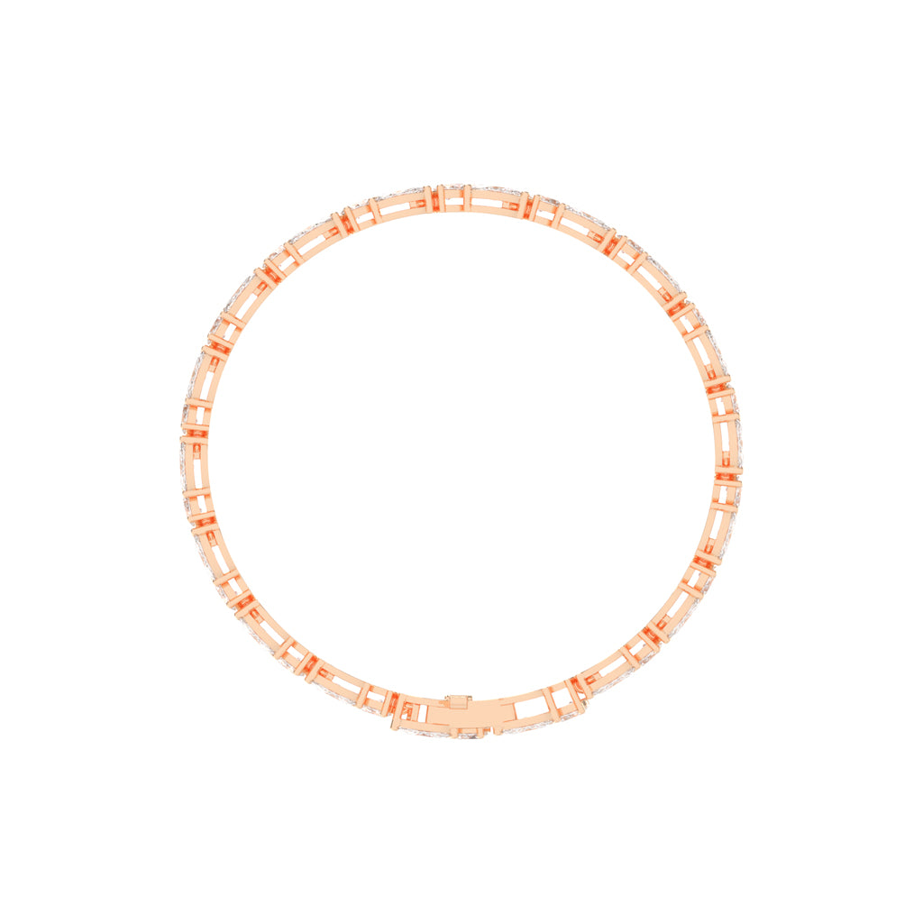 Solis Two Row Marquise Cut Fancy Lab Diamond Bracelet