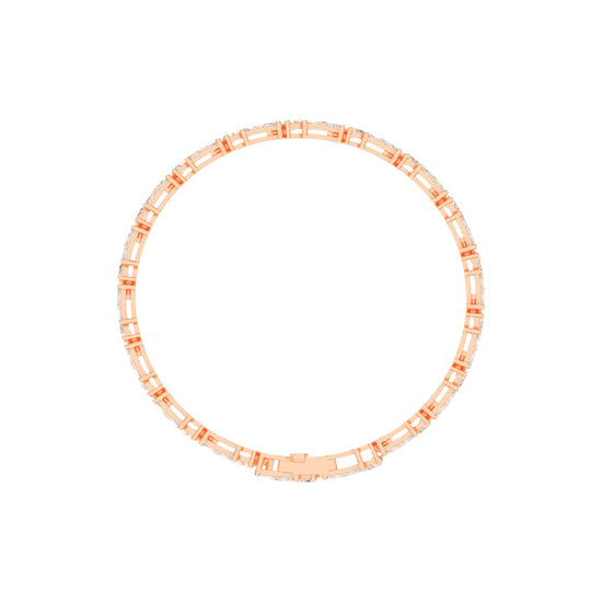 Solis Two Row Marquise Cut Fancy Lab Diamond Bracelet