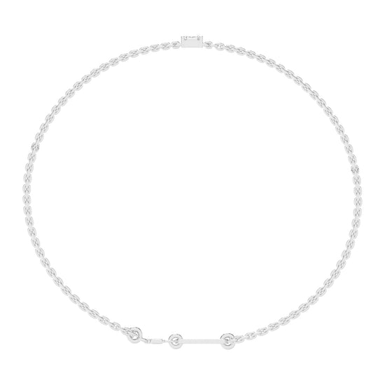 Infinity Charm Emerald Cut Delicate Lab Diamond Bracelet