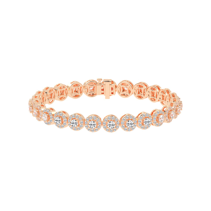 Marisca Bezel Round Cut Tennis Lab Diamond Bracelet