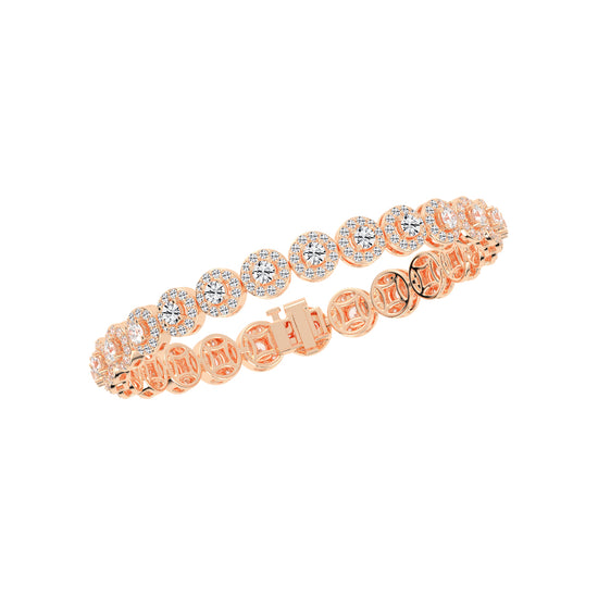 Marisca Bezel Round Cut Tennis Lab Diamond Bracelet