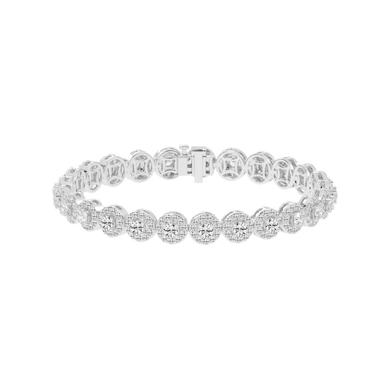 Marisca Bezel Round Cut Tennis Lab Diamond Bracelet