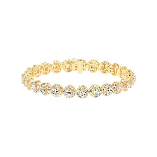 Marisca Bezel Round Cut Tennis Lab Diamond Bracelet