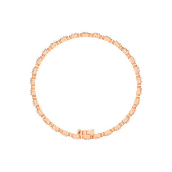 Silara Miracle Setting Oval Cut Tennis Lab Diamond Bracelet