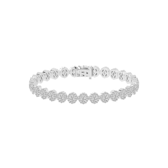 Silara Miracle Setting Oval Cut Tennis Lab Diamond Bracelet