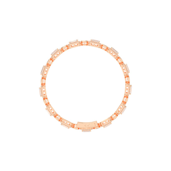 Avelis Double Emerald Cut Fancy Lab Diamond Bracelet